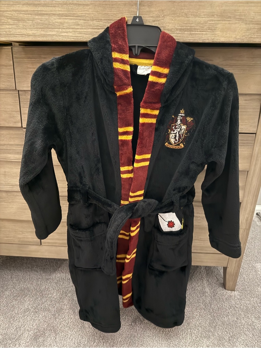 Gryffindor Robe Bathrobe with Maroon & Gold Trim